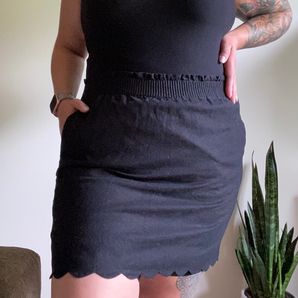 J. Crew Black Pencil Skirt